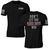 Til Valhalla Project Hard Days Graphic Tee | American Flag Gifts for Men | Mens Shirts for Gym & Fitness | T-Shirts for Men | Proudly Printed in The USA | Black X-Large