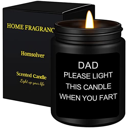 Homsolver Gifts for Dad, Fathers Day Christmas Birthday Dad Gifts from Daughter Son - Sandalwood Scented Candle (7OZ)